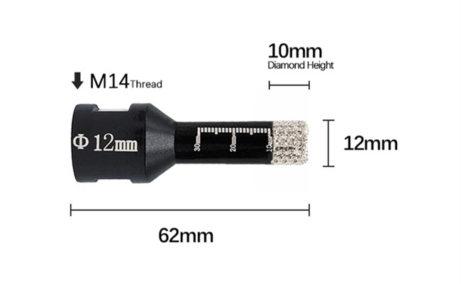 45Mn Diamond 6mm 12mm 14mm Masonry Drill Bit Set For Power Drill