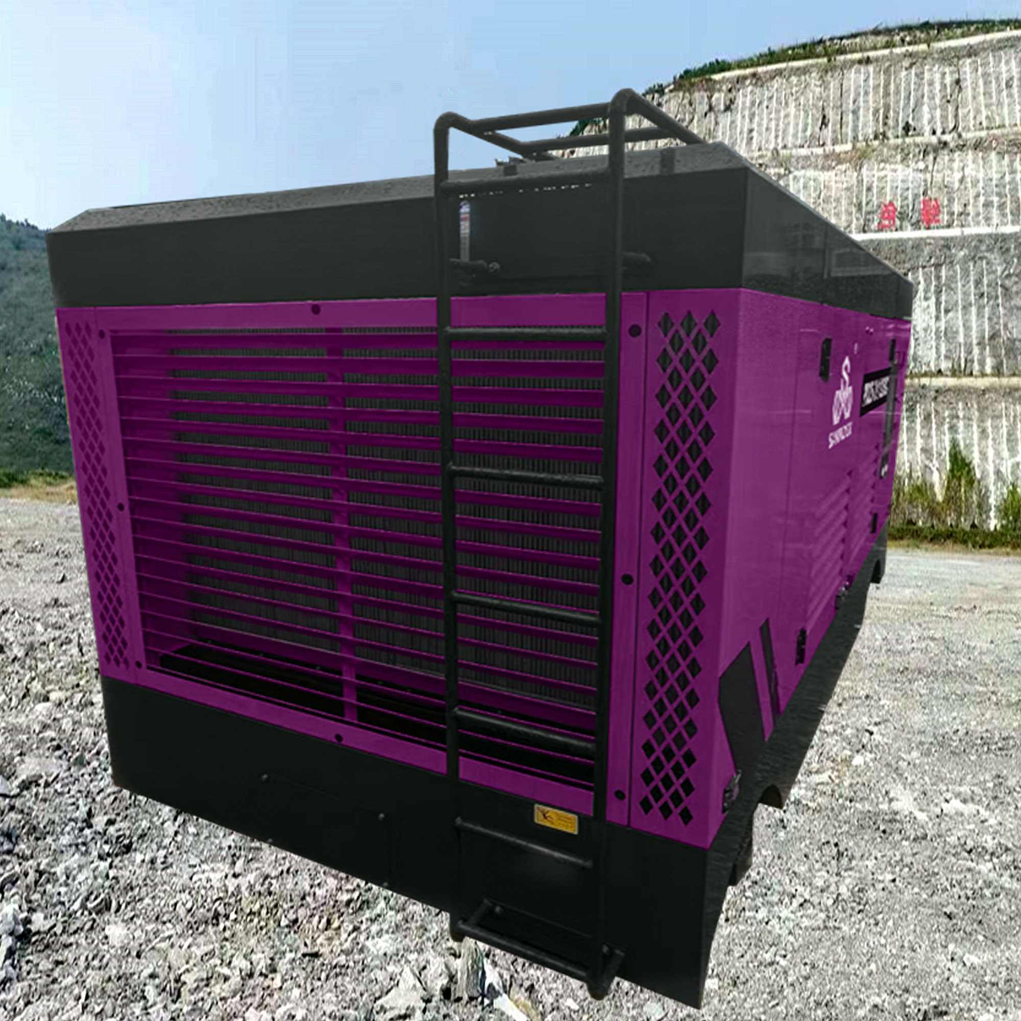 25m3/min Air Consumption 17bar Portable Diesel Screw Air Compressor for Water Well Drilling Machine