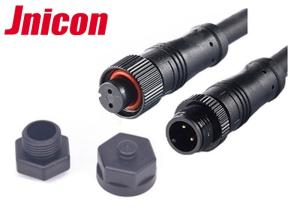 Quality Circular 2 Pin Outdoor Lighting Connectors Anti - Explosion Reliable With Dust Cap wholesale