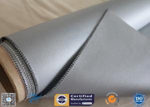 Quality Chemical Resistant Gray Color Silicone Coated Fiberglass Fabric 160g Two Sides Coating wholesale