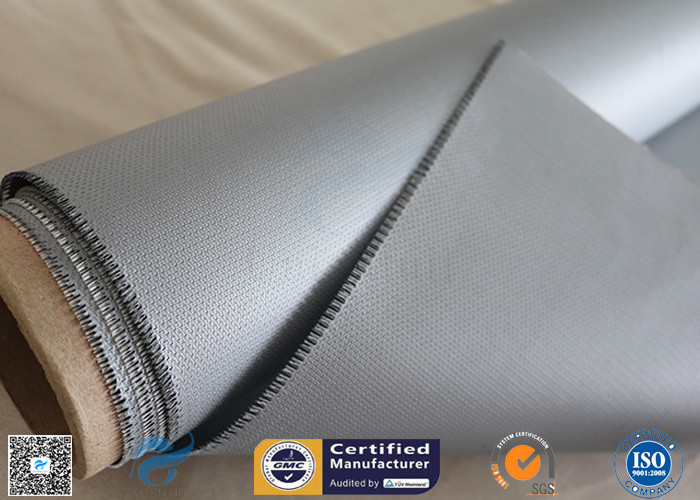 High Temperature Satin Weave 80/80g Gray Color Silicone Coated Fiberglass Fabric