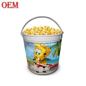 Quality Custom Made Printed Movie Star Plastic Popcorn Container Bucket with Lid wholesale