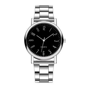 Quality Simple Steel Band Men'S Quartz Watch Folding Buckle Gift Watch wholesale