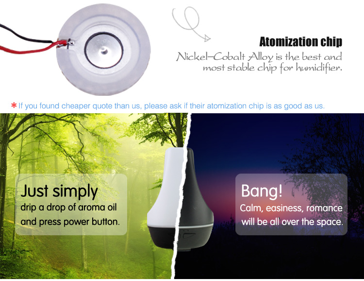 Vase Shape 100ml Essential Oil Diffuser And Humidifier
