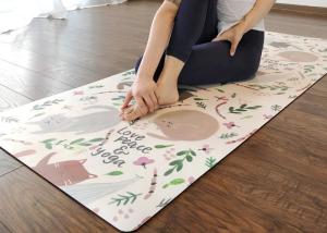 Quality Eco Friendly Printed Yoga Mat Skid Resistance Unique Suede Surface wholesale