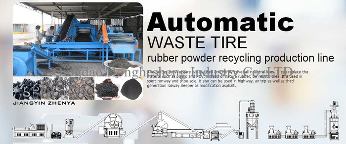 full automatic waste tire recycling equipment for rubber crumb / waste tyre recycling machinery