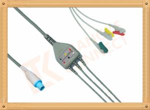 Quality Medical Hellige Ecg Patient Cable 10 Pin Grabber IEC 3 Leads wholesale