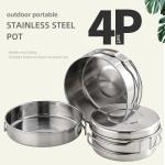 Stainless Steel Material Outdoor Cookware Set For Camping