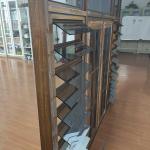 Single Glass Blade Aluminum Frame Casement Windows Flush Aluminium Windows Wood
