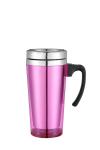 16oz Double Wall Stainless Steel Tumbler , Thermos Flask Cup With Handle