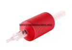 25mm Diameter Disposable Tattoo Tubes Red Color Tattoo Grip Clear Tip 100%