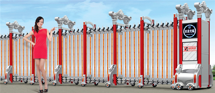 Luxury Wrought Iron Driveway Automatic Retractable Gate 1700mm Height