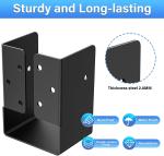 Outdoor Concealed Flange Joist Bracket Q235B Steel Powder Coated For 4X6 Beam