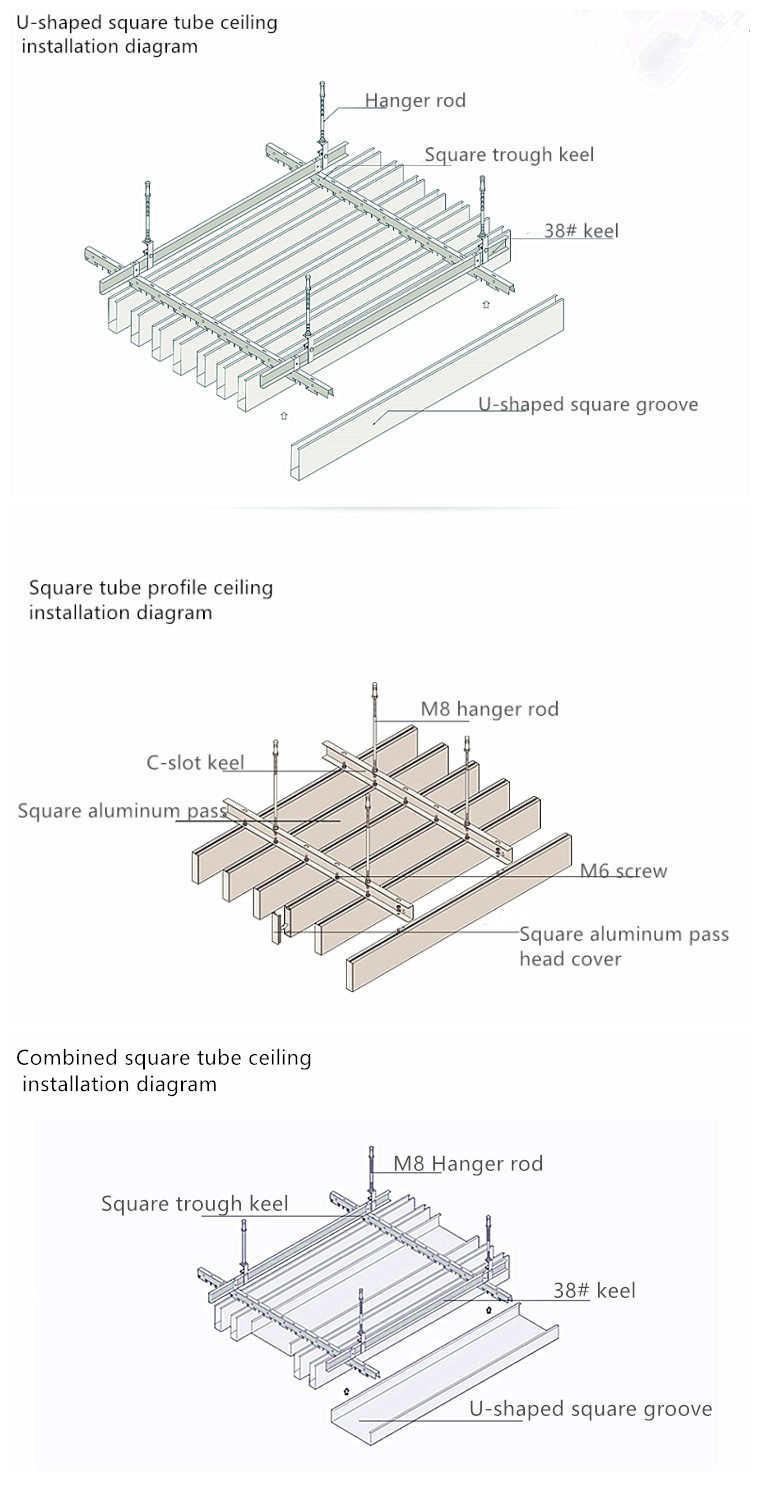 Exterior Interior Wall Facade Decoration U Shaped Aluminum Extrusion