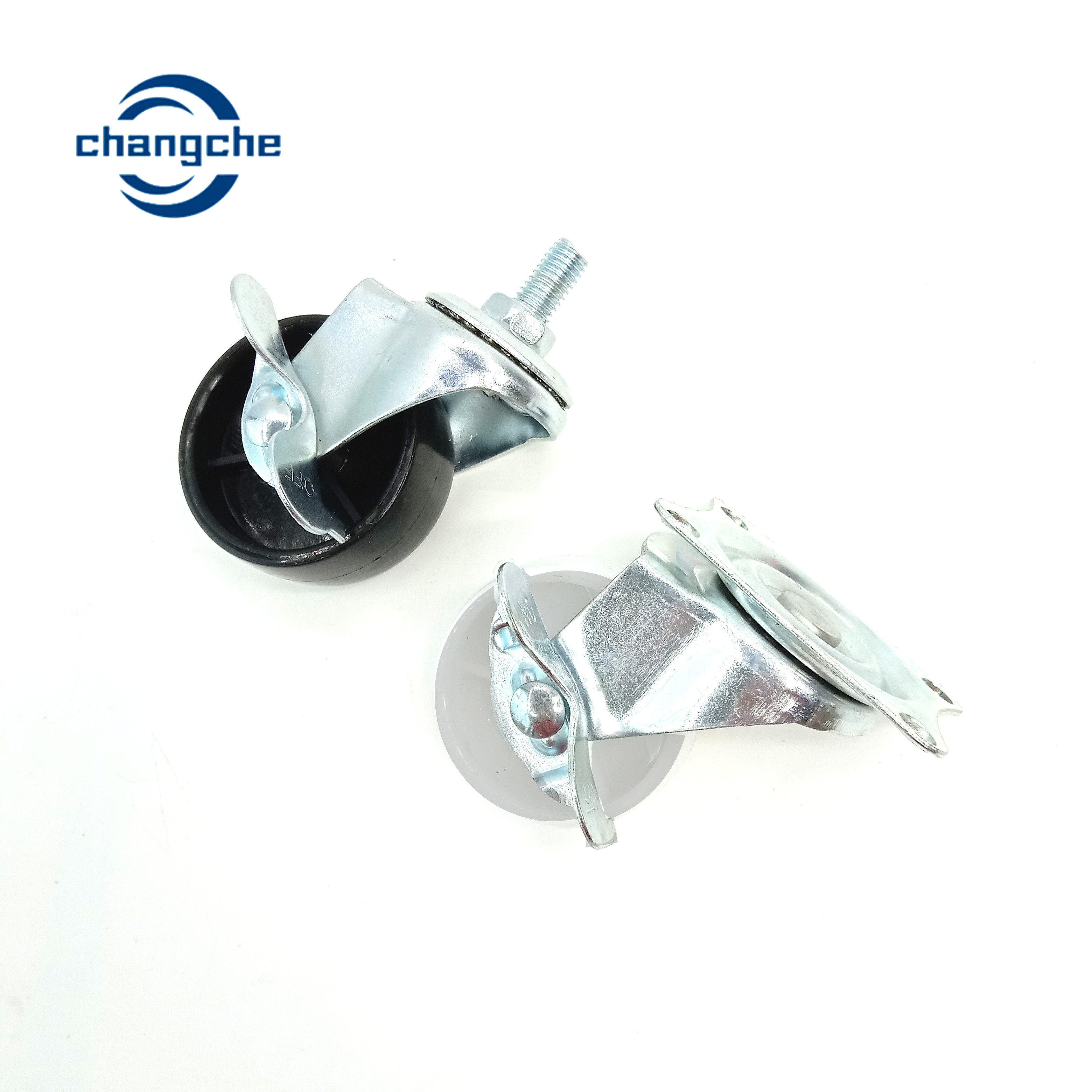 50MM Black PP Furniture Castors Wheels Swivel Industrial Caster Wheels With Brake