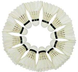 Quality Training Sport White Goose Feather Birdies Ball Game Shuttlecock Badminton wholesale