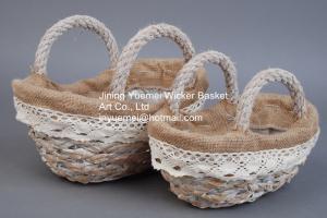 Quality wicker basket manufacturer garden basket set willow plant baskets stock fast shipment wholesale