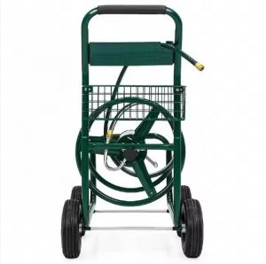 Quality Green Garden Water Hose Reel Cart Anticorrosive For Outdoor Tool Storage wholesale