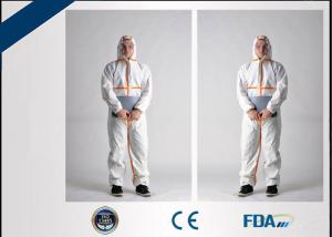 Quality Latex Free Disposable Coverall Suit Fluid Resistant For Clinic / Medical Laboratory wholesale