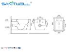 European Rimless Wall Mounted Wc , Wall Outlet Toilet Ceramic Toilet