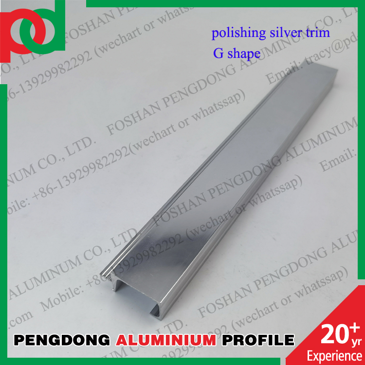 Aluminium Profiles Polishing Decorative Edging Tile Trim Popular Silver And Gold Color