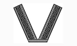 Quality Hot sales embroidery neck trim water soluble trimming for collar part wholesale