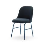 Aleta Brown Leather Upholstered Dining Chairs Metal Base Easy Maintenance