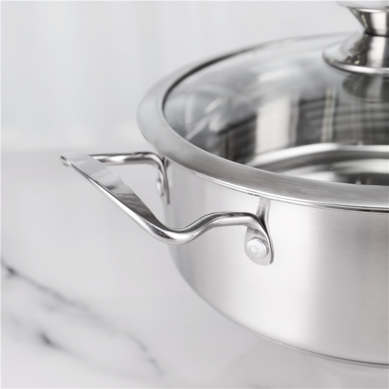Non Stick 201 Stainless Steel 3pcs Hot Pot Stock Soup Pot