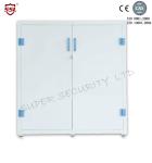 Lab Solvent Plastic Double Door Chemical Storage Cabinet Corrosive , 30 Gallon