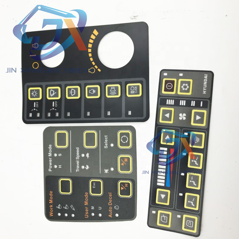 STAR ZEBRA 210LC-7 Plastic PVC PP PC Control Panel Car Dashboard Sticker Excavator Part for Hyundai Sticker Control Panel Sticker