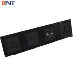 universal power multimedia aluminum hotel sockets with media hub