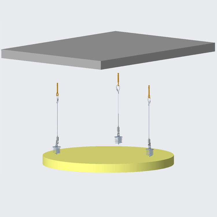 Cable Suspension Kit Ceiling Mounted Metal Cable Hook Gripper System For Sound Dampening Panels