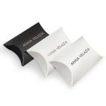 Hot Foil/UV/Varnish Surface Finish Small Paper Pillow Box Packaging for Wedding