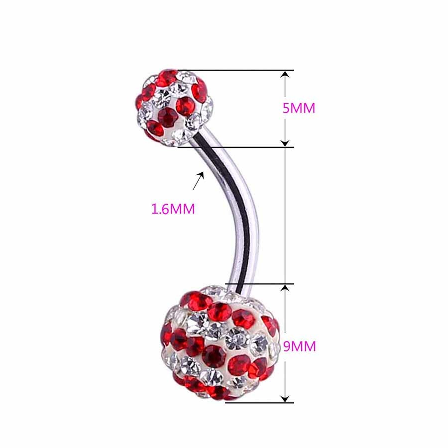 Wholesale Factory Price Fancy Ferido Ball Design Belly Navel Rings Piercing Jewelry