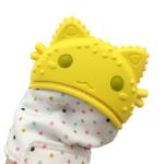 Cute Cat Shape Food-Grade Silicone Baby Teether Teething Mittens Glove Mitt For