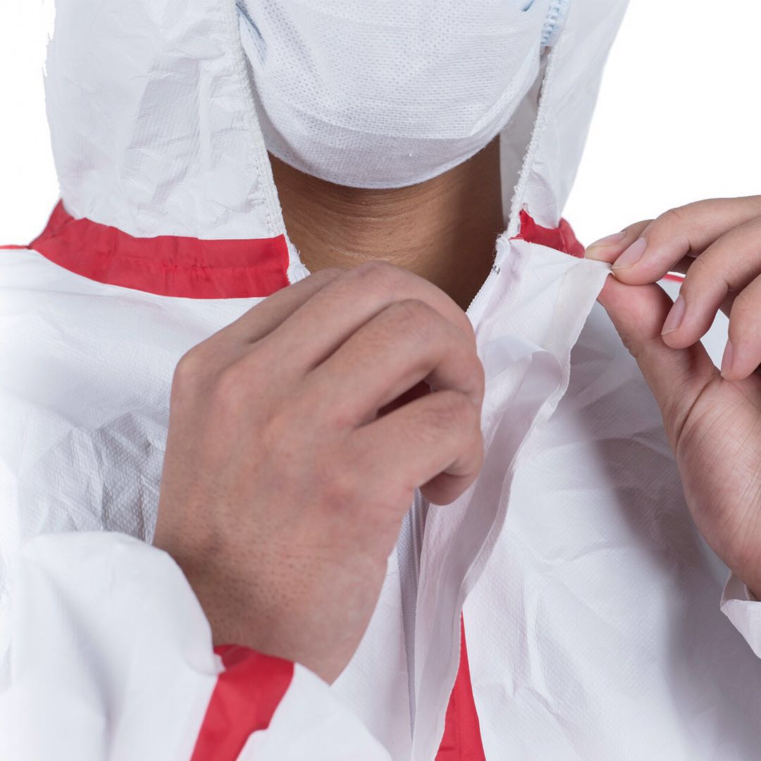 Ppe Type5/6 Disposable Protective Workwear Asbestos Removal Sms Coverall Disposable
