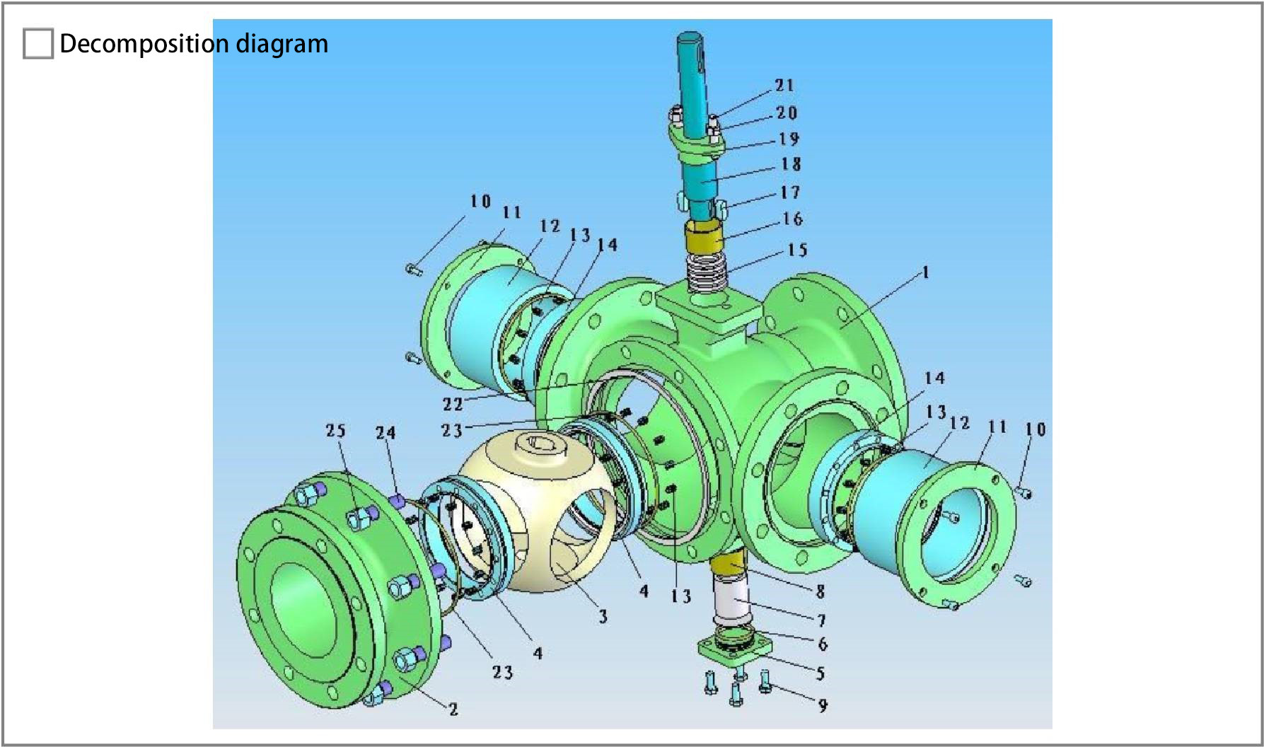 Ss Instrumentation Control Valves , High Temp Electric Actuated Four Way Ball Valve