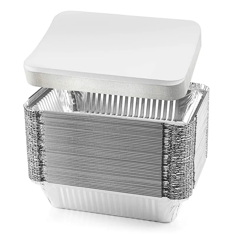 Large Capacity Alufoil Oblong / Round 12 LB Container With Board