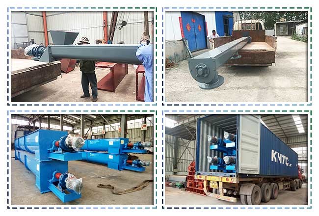 Fully Enclosed U Trough Screw Conveyor Adjustable Height Speed Long Durability