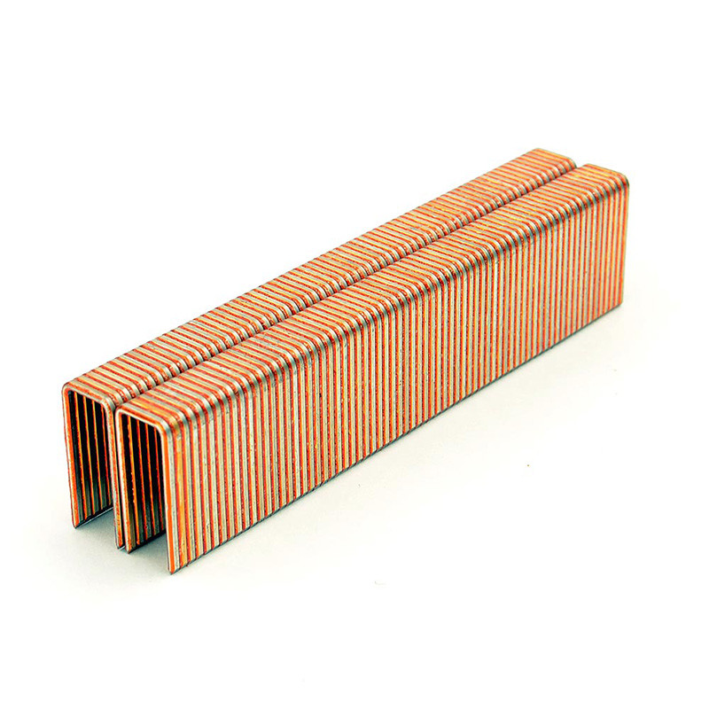 Yellow 16 Gauge Crown Staples Glued N19 45mm Staples Heavy Duty 7/16 Inch Crown