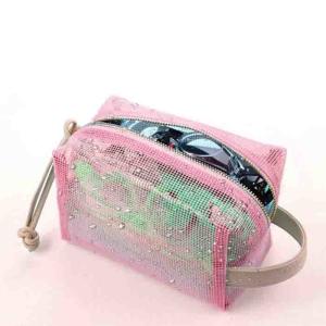 Quality Family Personalised Toiletry Bag Washable 2 Layers Soft Mesh Fashionable Space Saving wholesale