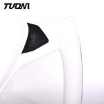 White Leather Tesla Carbon Fiber Steering Wheel Model X Model S
