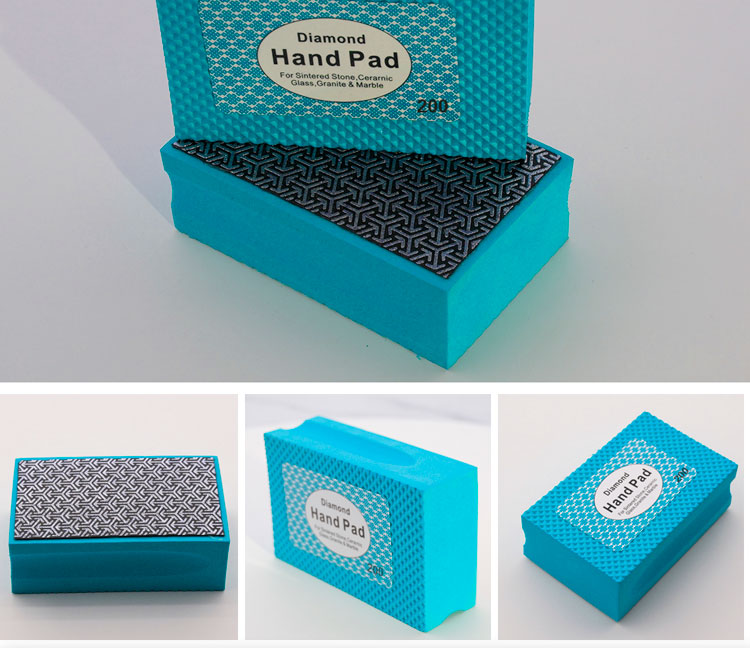 Electroplated Sponge Diamond Hand Polishing Sanding Block Pads For Marble Granite Ceramic Tile