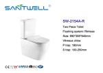 High Effeciency Water Saving Toilets White Ceramic Floor Standing Two Piece