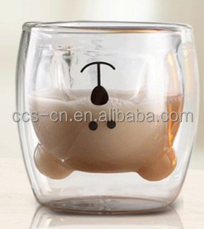 150ml 240ml 300ml Heart Shaped High Borosilicate Milk Mugs Tea Mugs Insulated Double Wall Glass Coffee Cup