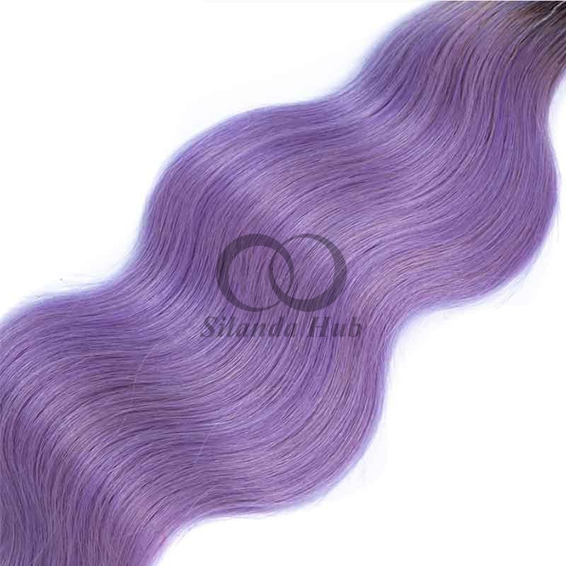 #T1B/Purple Body Wave Remy Human Hair Bundles Sew In Weave Bundles Brazilian Bundle Deals