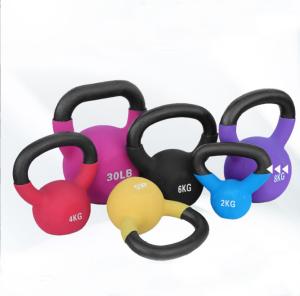 Quality 30LB Dark Blue Kettlebell Vinyl Coated Cast Iron For Dumbbell Weights Exercises Full Body Workout And Grip Training wholesale