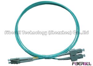 China High Speed Multimode OM3 Fiber Patch Cables , Aqua Fiber Patch Cord 1300nm on sale