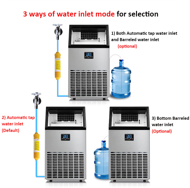 Ice Block Making Machine 60kg Ice Cube Maker Automatic Home Commercial Small Ice Maker for Ice output per 24 hours 50KG