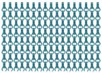 17mm Cobalt Color Decorative Chain Link Curtains Fly Screens For Doors
